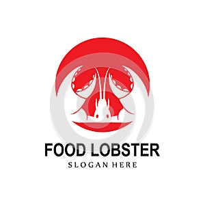 Vector Retro Logo Sea Animals Lobster,Seafood,Illustration Design Suitable for Sticker, Screen Printing, Banner, Restaurant