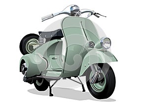 Vector retro scooter photo