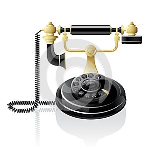 Vector retro telephone