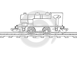 Vector retro train vintage symbol emblem