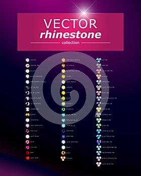 Vector rhinestone gem mock up.