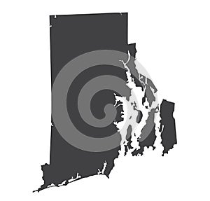 Vector Rhode Island Map silhouette