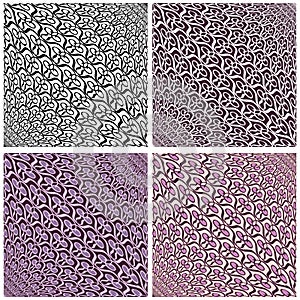 Vector rhythmic geometric elements backgrounds set