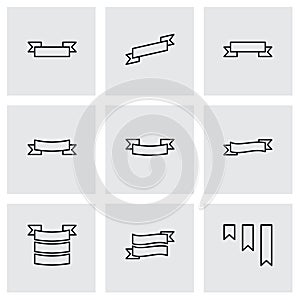 Vector ribbon icon set