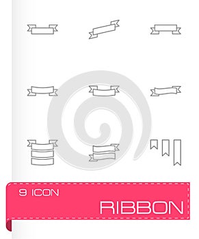 Vector ribbon icon set