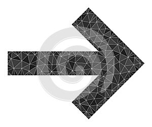Vector Right Direction Arrow Lowpoly Icon