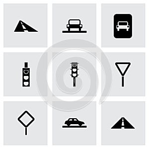 Vector road icon set