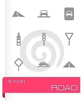 Vector road icon set