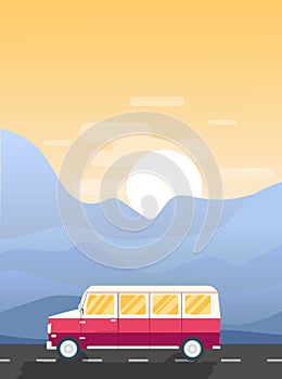 Vector road trip illustration