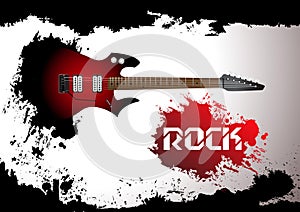 Vector rock guitar background