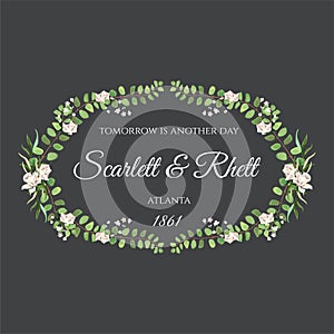 Vector Roses Wedding Invitation Card for Design 01