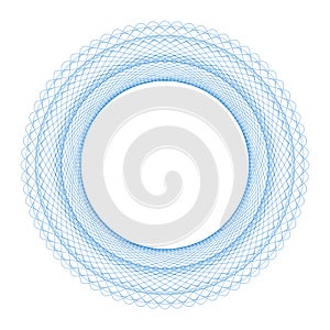 Vector round Guilloche elements for certificate or diploma and currency design