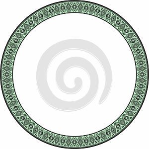 Vector round Indian patterns. National circle ornaments, borders, frames.