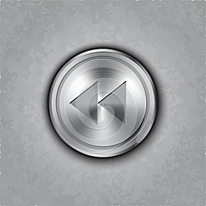 Vector round metal backward rewind knob photo