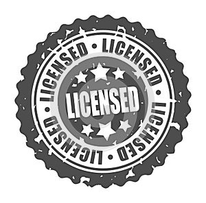 Vector round stamp LICENSED