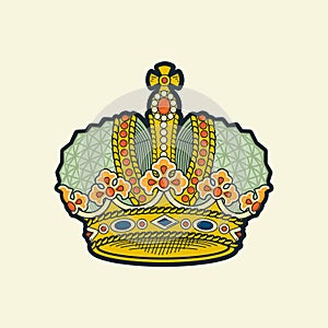 Vector royal crown illustration.