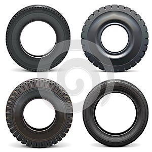 Vector Rubber Tires