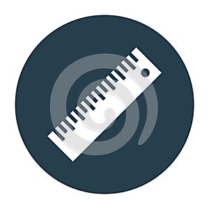 Vector Ruler In Circle Icon
