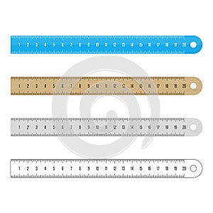 Vector rulers set.