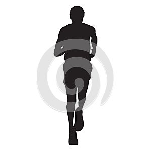 Vector runner silhouette, front view