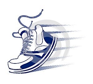 Vector running icon photo