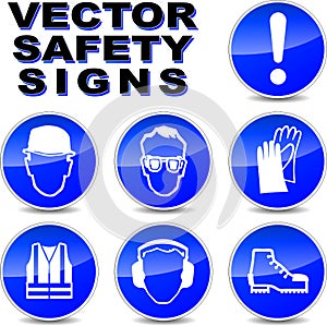 Vector safety signs