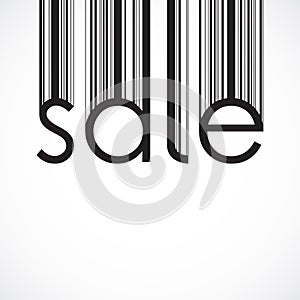 Vector sale background. Barcode style