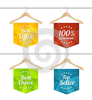 Vector sale labels set