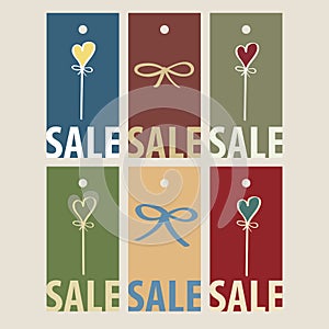 Vector Sale Tags labels: new year templates