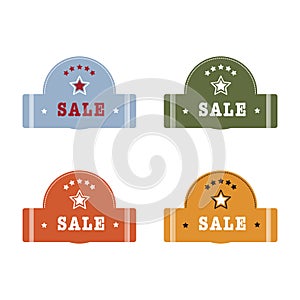 Vector Sale Tags labels: templates in the style of