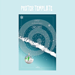 Vector sales poster template