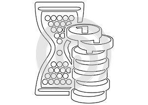 Vector sandglass illustration