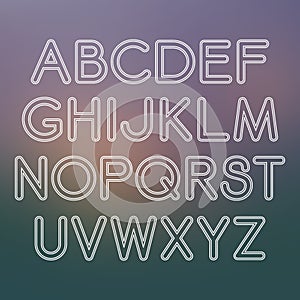 Vector sans serif font with rounded corners