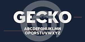 Vector sans serif uppercase letter set, alphabet, typography