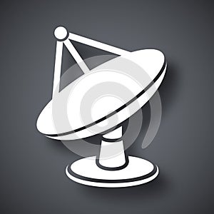 Vector satellite dish icon