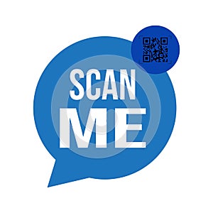 Vector scan QR code for smartphone icon symbol on white background