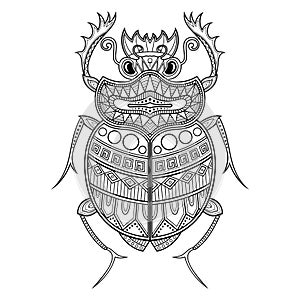 Vector Scarab Beetle