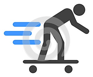 Vector Scate Roller Man Icon