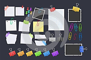 Vector school and office supplies icon set, office tools