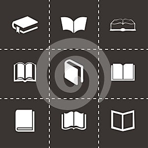 Vector schoolbook icons set