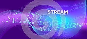 Vector Science Flyer. Matrix Background. Violet