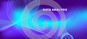 Vector Science Flyer. Matrix Background. Violet