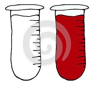 Vector science Lab flask - chemical laboratory