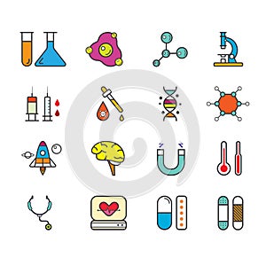 Vector Science and Medical Icon Set