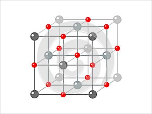Vector scientific model of crystal structure. Photon, proton, electron.