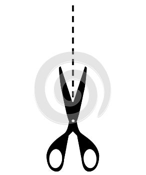 Vector scissors line