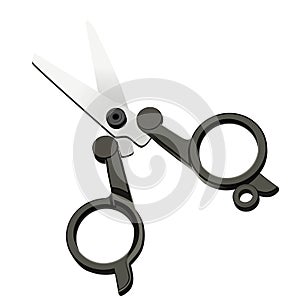 Vector Scissors on a white background photo