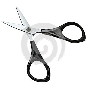 vector Scissors on a white background photo