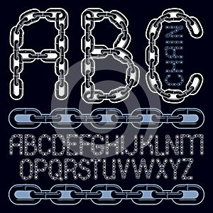 Vector script, modern alphabet letters set. Capital decorative f