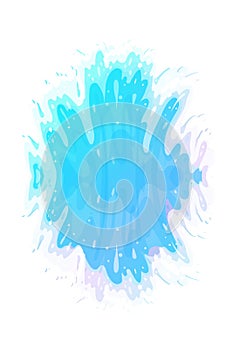 Vector sea tidal wave splash element